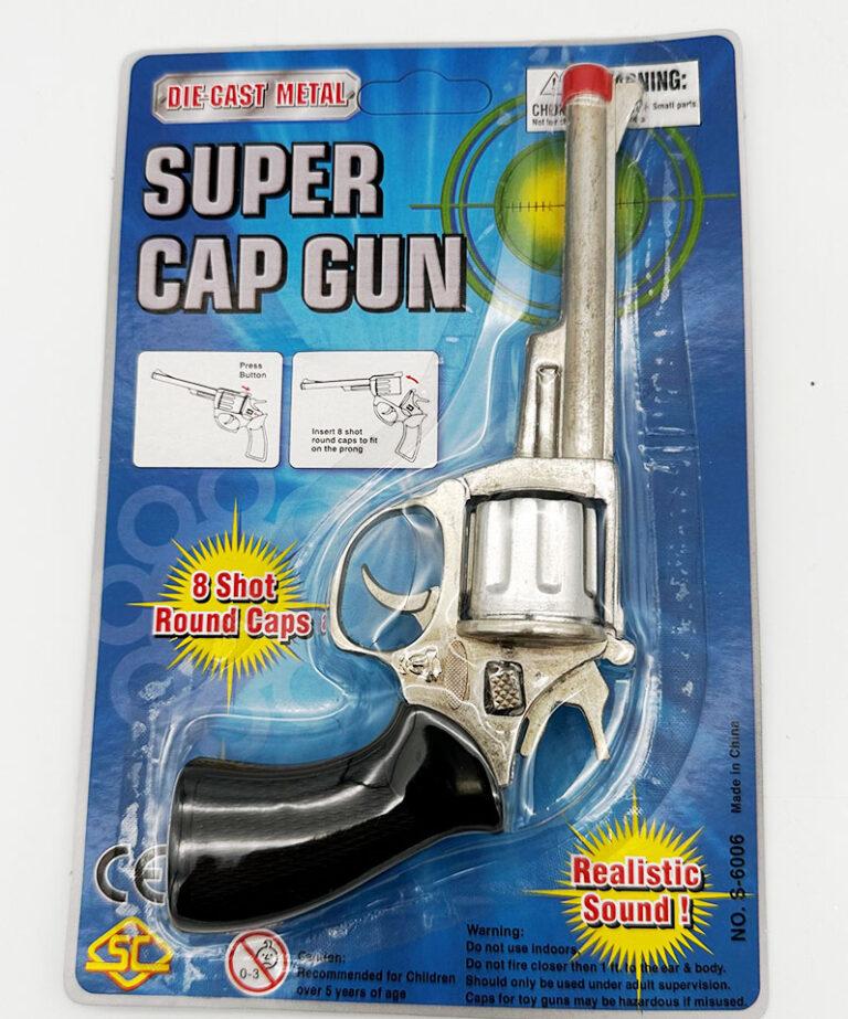 NV2289 – Die Cast 8 Shot Cap Revolver – 18cm - Jack in the Box